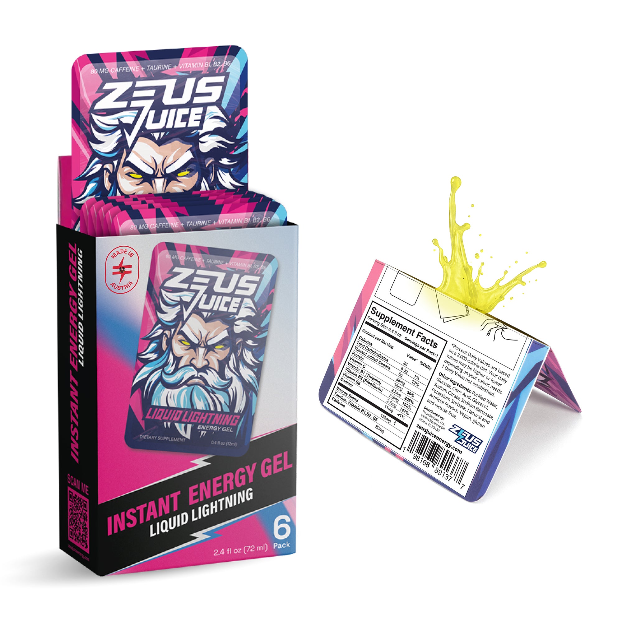 Zeus Juice Instant Energy Gel - Single Sachet