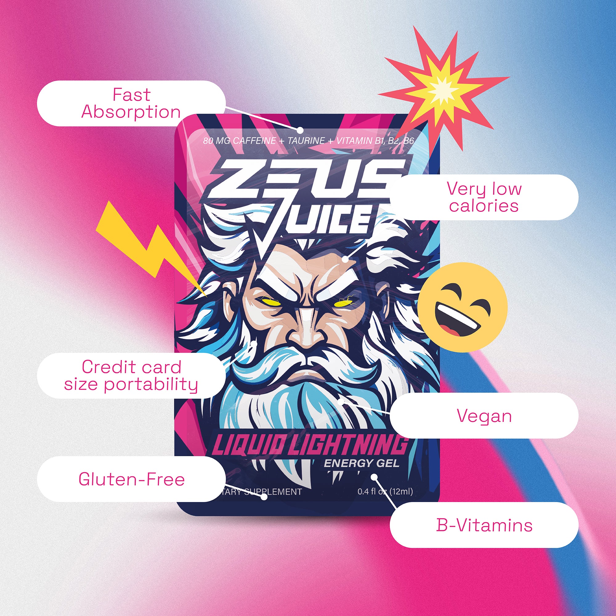 Zeus Juice Instant Energy Gel - Container