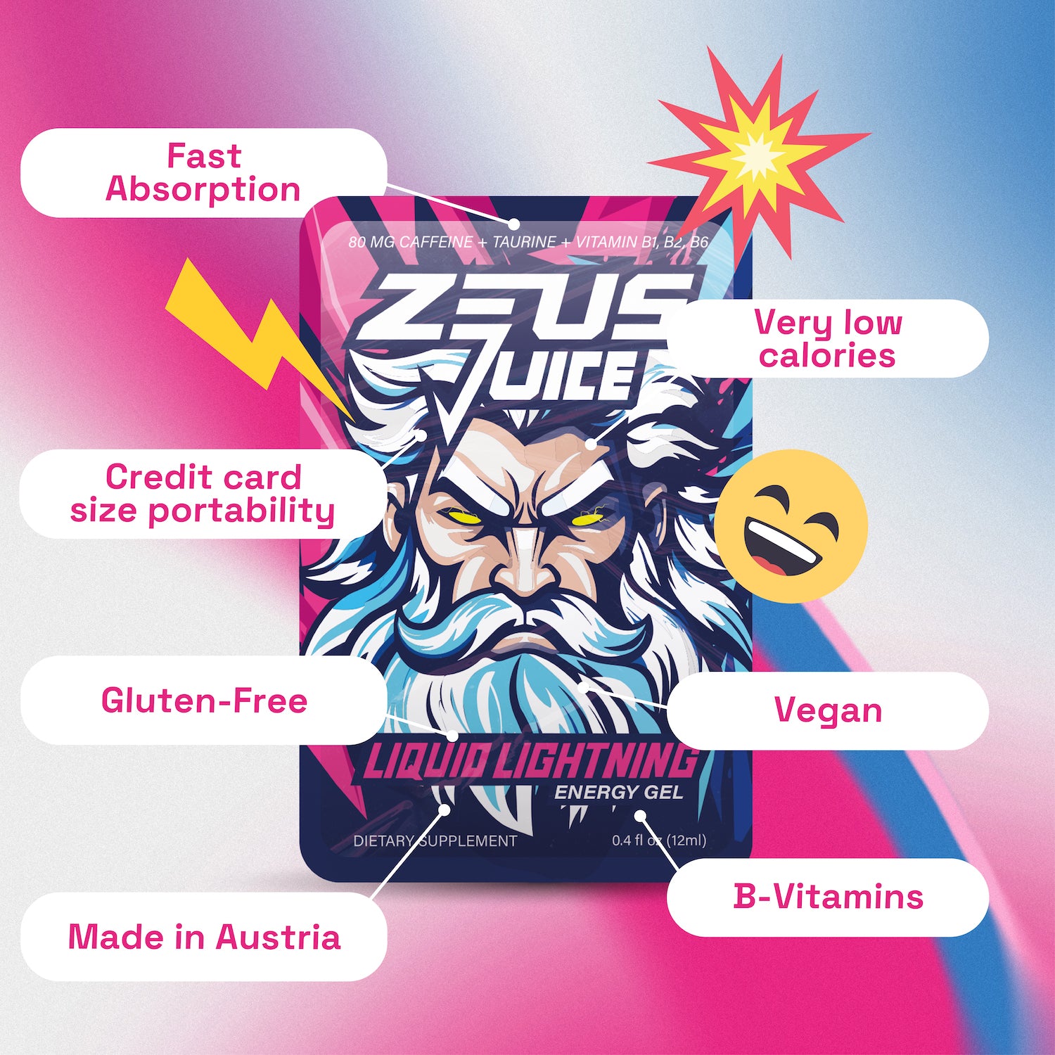 Zeus Juice Instant Energy Gel - Single Sachet