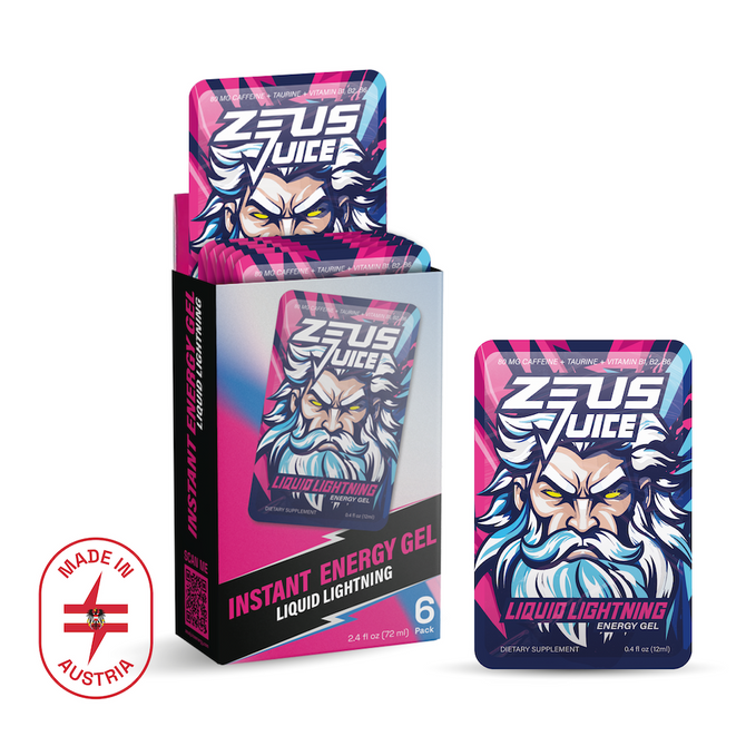 Zeus Juice Instant Energy Gel - 6 Pack