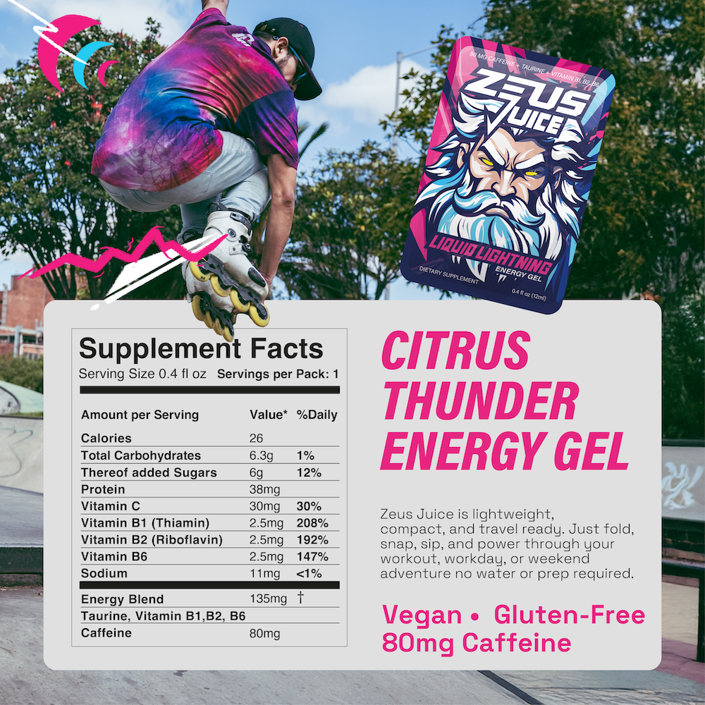 Zeus Juice Instant Energy Gel - 6 Pack